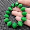 Strand Dry Yang Green Abacus Wheel Beads Jade Bracelet