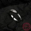 Clusterringen 925 Sterling Silver Animal Snake Opening Ring Ring Setting CZ Verstelbaar voor vrouwen Fijne sieraden Anillos de Prata