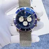 U1 najwyższej klasy AAA Bretesoling Super-Ocean Heritage Men oglądaj automatyczny mechanicznie pełny działający wysokiej jakości kwarcowy pasek ze stali nierdzewnej Sapphire 42 mm zegarki na rękę