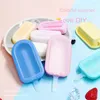 Moldes de cozimento 2/4/6pcs Silicone Ice Cream Mold com tampa e adesivos adoráveis cardíaria-lolly picolly cremes para fabricantes de ferramentas