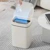 Bacs à déchets 16L Smart Corbers Can Sensor automatique Garbage Cuisine de salle de bain Affairs étanche à ordures avec poubelle pour le couvercle pour toilettes L46