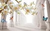 Wallpapers Fashion Magnolia Space Backdrop 3d Wall Murals Wallpaper Flower Home Decoration