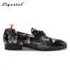 Chaussures décontractées ligustel Designer Hommes de haute qualité chaussure italienne Chaussure de luxe de luxe Péré