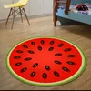Teppiche Durchmesser 60 cm Tomaten kreisförmige Bodenmatte kreative Fruchtmuster Fußmatte Super weich absorbierendes Badezimmertür Eingang
