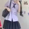 衣類セット夏の女の子タイの学校制服女学生半袖ボタンシャツスカートかわいいセクシーなjkセット