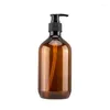 Bottiglie di stoccaggio bottiglia di lozione bottiglia trasparente in plastica marrone 12pcs da 300ml400ml500ml contenitore di imballaggio nero shampoo shampoo shampoo geln