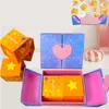Gift Wrap Creative DIY Folding Paper Box med Carry Bag Birthday Surprise Money Bounce and Farterflies Explodering Surprising