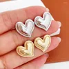 Pendientes de sementales 5Pairs Tiny Heart Smooth Metallic Vintage Classic Wholesale Women Jewelry Gift 30875