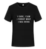 I saw him, what am I doing crew collar graphic T-shirt Casual T-shirt Short sleeved comfy top Men's spring/summer casual wear