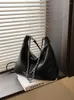 Hobo Soft Leather Large Capacity Women Shoulder Bags Simple Zipper Design Female Commuter Handbags Fashion Chains Underarm Bag