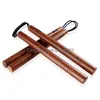 Martial Arts Wholesale- Rosewood Stainless Steel Nunchakus Self-Defense Actual Combat Combo Siery Embossed Laser Lettering Nunchucks D Dhbfc