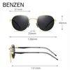 Sonnenbrille Benzen polarisierte Markendesigner Vintage Round Suns Billes UV400 Brillen für Männer Frauen