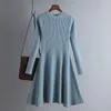 Casual Dresses HLBCBG Basic Autumn Winter Short Aline Thick Sweater Dress Elegant Knit Women Slim Mini Female Chic Sexy