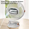 Decorative Figurines Rechargeable Clip Fan Wireless Electric Hand Circulator Ultra Quiet Non Slip Table Air Cool Blower Portable Conditioner