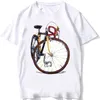 Herren-T-Shirts Tim Merlie Radfahrer Design Cycing T-Shirt Männer Kurzarm Fahrradsport-Hemd Hip Hop Casual Boy Tees Fahrrad Weiße Tops