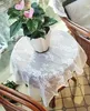 Table Cloth French Retro Mesh Hollowed Out White Lace Rose Tablecloth Picnic Cover Swing Background Decoration