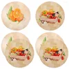 TABLEAU MATS 6 PCS PLATEMATS CRÉATIVE BAMBO POT POUR LA DINAGE DÉCORS FRUITS STYLE RUSTIQUE MAISON