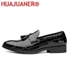 Casual Shoes Patent Leather Mens Oxford For Men Business Comfort Spring Autumn Slip On Loafers Formal Dress Club Flats