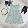 Abiti casual 2024 Summer Solible Water Lace Diamonds Donne Halter Fashi