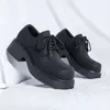 Casual Shoes Designer Men Vintage British Formal Dress Leather Breatble Höjd Ökande Business Loafers Bröllopsplattform