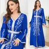 Middle East Cross Border Slim New Female Foreign Trade Wholesale Loose Embroidery Skirt Long Sleeve Dress Autumn