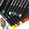 100/36 gekleurde fineliner penset 0,4 mm micro metalen tipmarkeringen Teken Penfor Art Manga Drawing Sketch Office School Stationery 240328