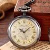 Pocket Watches Hexagonal Mechanical Pocket Golden Sliver Bronze Hollow Fob Chain With Box Men Women Lady es Mens Vintage Gifts L240402