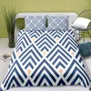 Bettwäsche -Sets Polyester -Streifenmuster Duvet Cover Digitaldruckset mit Kissenbezugsbett für Mädchenquilt