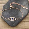 Bracelets de charme Luxury Classic Evil Eye Charme pour les femmes Princesse brillante Coup Cubic Zircon CZ Bracles ajustés Copper Jewelry Cadeau L46