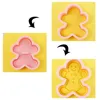 Baking Moulds 10Pcs/box Gingerbread Christmas Cookie Cutters Set DIY Cake Decoration Navidad Year Party Tools Biscuit Mold Stamps