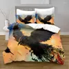 Bedding Sets Polyester Fantasy - Bird Digital Printing Cover Set With Pillowcase Bed For Girl Comforter