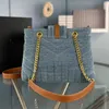 Bolsa de grife vintage saco de jeans saco de jeans feminino de corpo transversal de luxo bolsas de carteira bolsas de ombro azul jeans mackpha