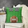 Kudde amerikansk fotbollsgrön gräsmönster tryckt kast täcker lyx vardagsrum soffa