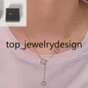 Diamant ontwerpbrief hangers Designer kettingen High-Class merk ketting parelketens choker mannen dames mode-accessoire roestvrijstalen sieraden met doos