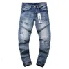 24s Brand Trendy Purple lavati pantaloni in denim, jeans casual per la strada da uomo e femminile