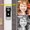 Sonnets de portes anjielosmart interphone INTERNOM Vision nocturne de porte avec appareil photo 7 pouces moniteurs interfone timbre pour la protection de la sécurité des appartements