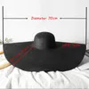 Summer 70cm Large Wide Brim Sun Hats For Women Oversized Beach Hat Foldable Travel Straw Lady UV Protection Shade 240403