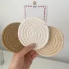 Tafelmatten Ronde onderzetters Touwgeweven warmte-isolatie Mat vaste kleur anti-scaltende niet-slip keukenvoorraden kamer decor