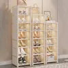 45678 Stapelbarer Schuhschrank Wandereck Platz sparende DIY -Regal Verstellbare Mehrschicht -Eingangstür Bad Organizer 240329