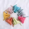 Gift Wrap 100PCS Candy Series Microfiber Velvet Pouch Drawstring Personalized Logo Jewelry Packaging Pouches Birthday Wedding Party Gifts