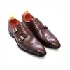 Scarpe casual Modello di coccodrillo Modello di pelle vera calzature da uomo vintage maschi di alta qualità abito da uomo di alta qualità slip sulla scarpa A118