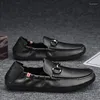 Casual Shoes Luxury Men Loafers Soft Moccasins Autumn Black Male High Quality Mens Leather Driving Flats Plus Size 38-44