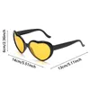 Outdoor Eyewear Women Love Heart Lights Change Sunglasses Night Diffraction Glasse Light Glasses Rave Eyeglasses