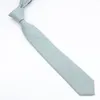 Bow Ties Men's Solid Color Tie Skinny Casual Anti-Wrinkle Slips för bröllopsdräkt slipsar Pink Blue Grey Cravat Presenttillbehör