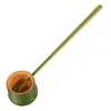 Dinnerware Sets Long-handled Flower Watering Ladle For Garden Kitchen Scoop Bamboo Flour Tea Ceremony Supplies Dipper