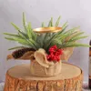 Titulares de velas Berry Berry Pinecone titular Protival tema Candlestick Ornament Multifuncional para decoração de mesa de férias