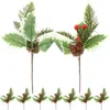 Vases 10 Pcs Berries Christmas Vase Filler Simulation Decor Tree Plastic Artificial Berry Ornament Xmas Party Layout DIY