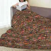 Libri di coperte libreria scaffale morbida lancia coperta calda e accogliente per tutte le stagioni comode divano di divano di divano in microfibra 40 "x30"