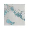 Table Mats Metallic Blue Marble Print Of Original Hand Painting. Ceramic Coasters (Square) For Ceramics Drinks Set