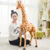 6080 cm Giant Real Life Giraffa giocattoli peluche di alta qualità bambole di animali da peluche per bambini morbidi bambini decorazioni per la stanza regalo di compleanno per bambini 240325